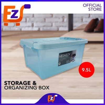 EZ DEAL Megabox 9.5 Liters Stackable & Space Saving High-Quality Plastic Storage & Organizing Box #MG641