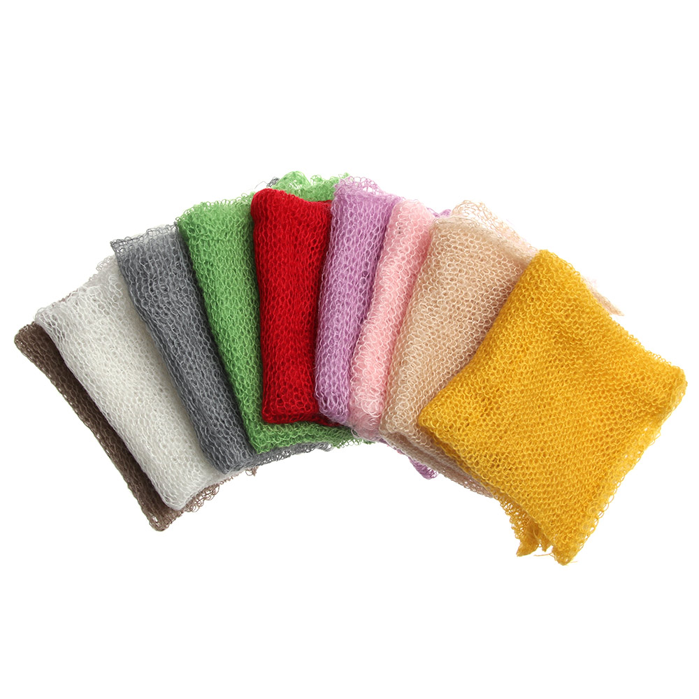 SIKOU30 1pc Fashion Soft Long Warm Winter Elastic Studio Shoot Newborn Wrap Stretch Knit Wrap Blanket Baby Photography Props