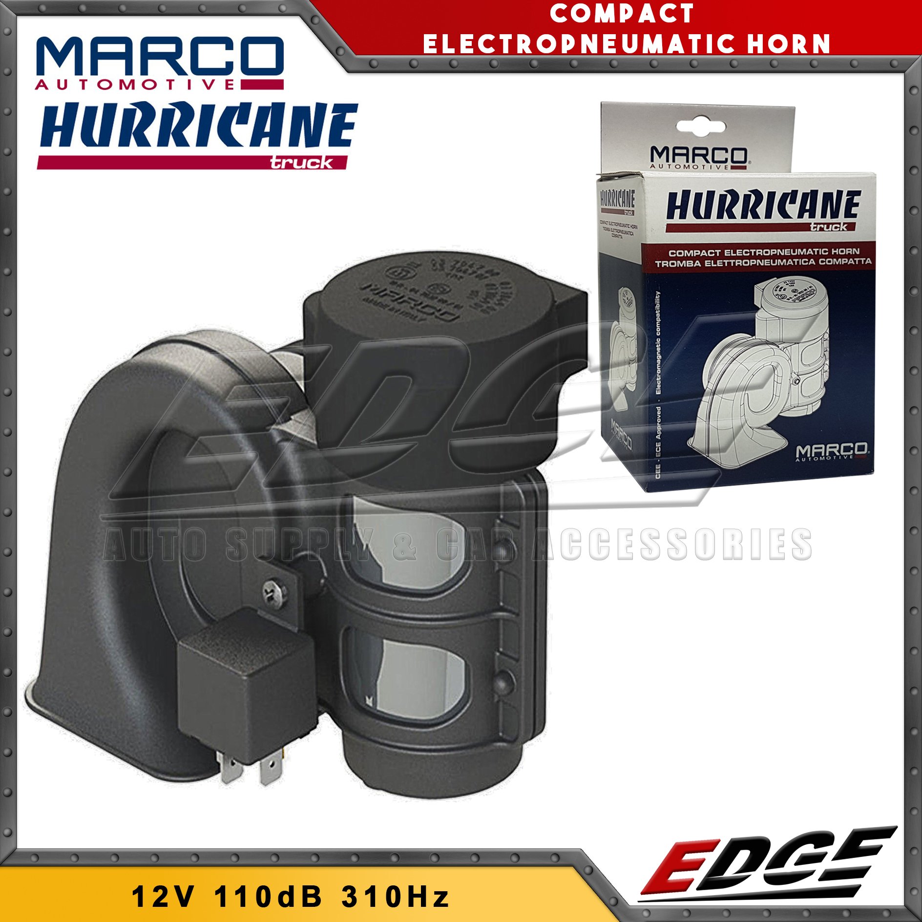 Marco HURRICANE TRUCK Compact horn with integrated compressor 12V
