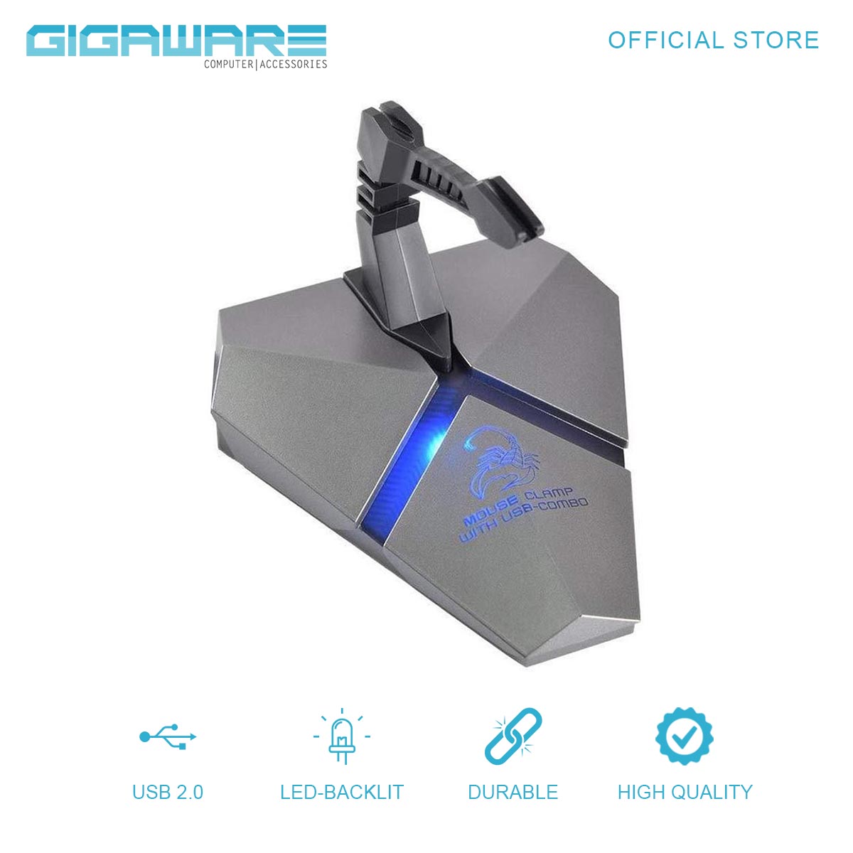 Grader celsius badning Antologi Gigaware Gaming Mouse Bungee 3-port 2.0 USB Hub SD Card Reader LED Hub  Cable Wire Organizer | Lazada PH