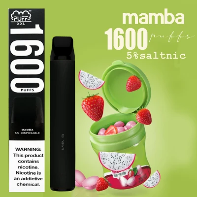 LEGIT PUFF PLUS XXL 1600PUFFS (MAMBA) Disposable pod Device Electronic Cigarettes 5% Saltnic 6.5ml Juice Flavor