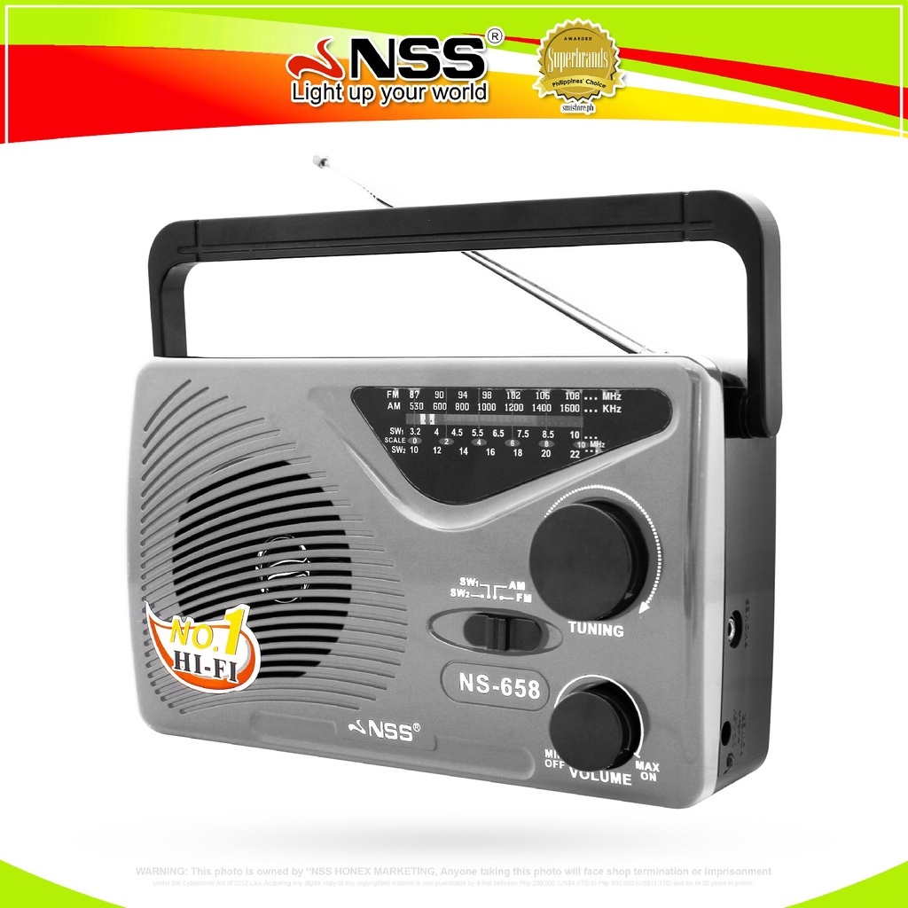 ۩ NSS Radio Speaker HIFI Super Sound FM/AM/SW 4band Portable Electric