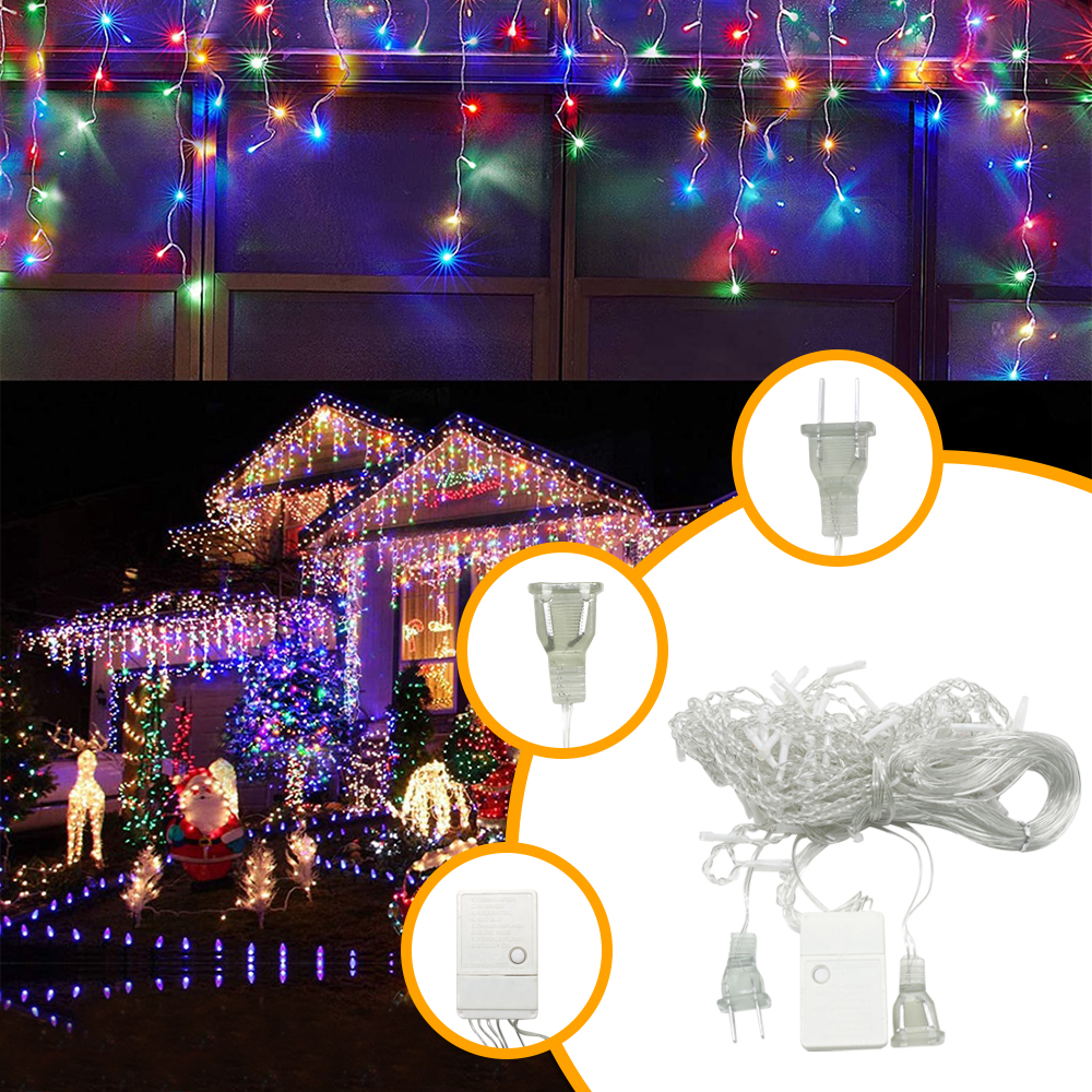 OSQ 96/180/200 LED AC220v Christmas Fairy String Light Curtain Light