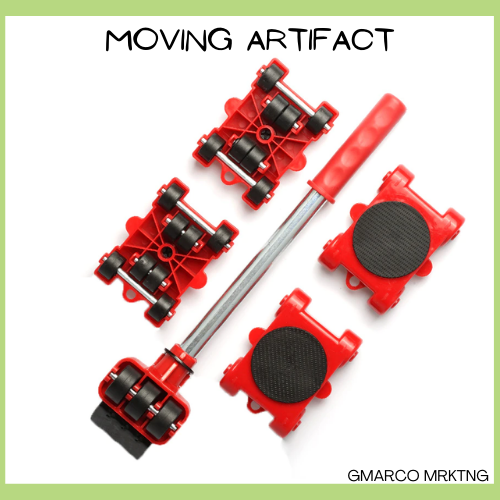 Furniture Mover Tool Transport Lifter Heavy Stuffs Moving 4 Wheeled