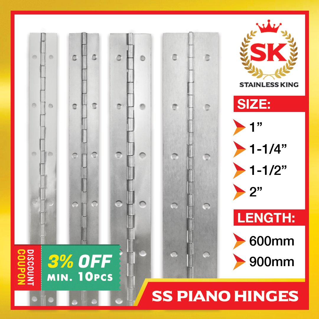 1pc Stainless Piano Hinges Bisagra Cabinet Hinges Stainless Steel