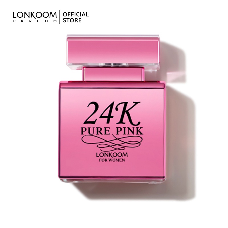 Perfume For Women Lonkoom 24k Pure Pink Perfume For Women 100ml Edp Floral Fruity Notes 