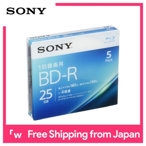 Blu-Ray Đĩa, Dành Cho Video Sony (BD-R 1 Lớp: 5 Gói 4 Tốc Độ)