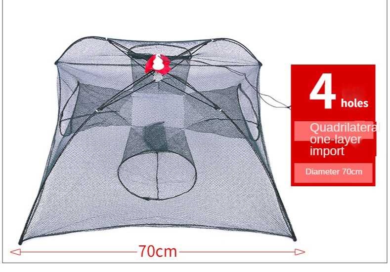 Strengthened Automatic Fishing Net Shrimp Cage Nylon Foldable Umbrella Shape  Crab Fish Trap