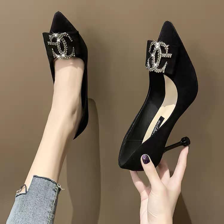 leather pointed heels