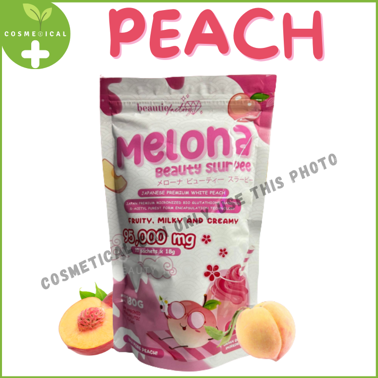 Melona Collagen Drink With Glutathione 3 Flavors Peach Lychee Melon