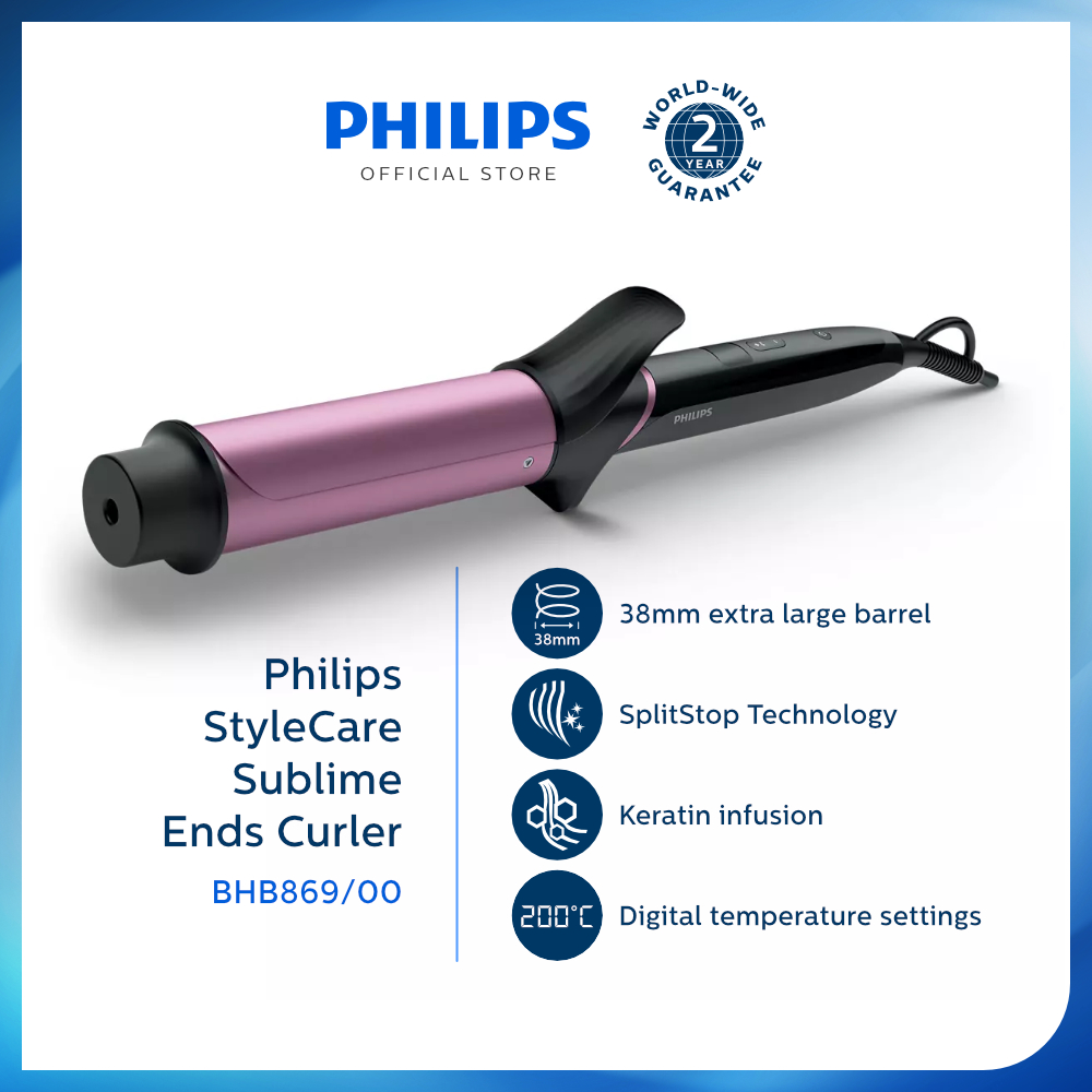 Philips StyleCare Sublime Ends Curler BHB869/00 with SplitStop Technology (Hair  Curler, Quick Heat Up) | Lazada PH