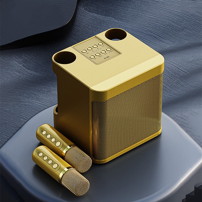 [Hot sales] ☂ Wireless Bluetooth Dual Microphone Karaoke Speaker 3D ...