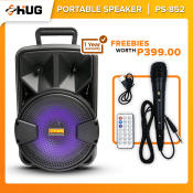 HUG 8" LED Bluetooth Speaker Bundle with FREE MIC