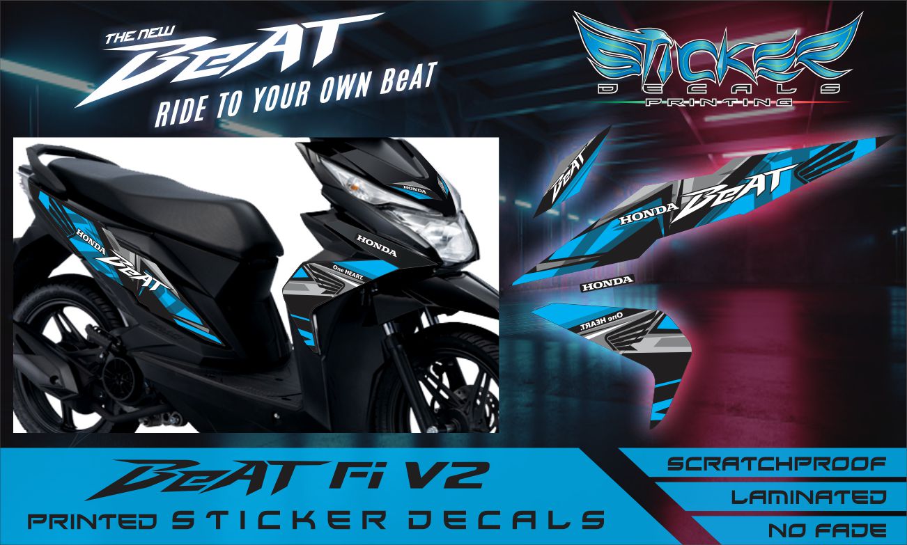 honda Beat fi v2 Sticker Decals Lazada PH