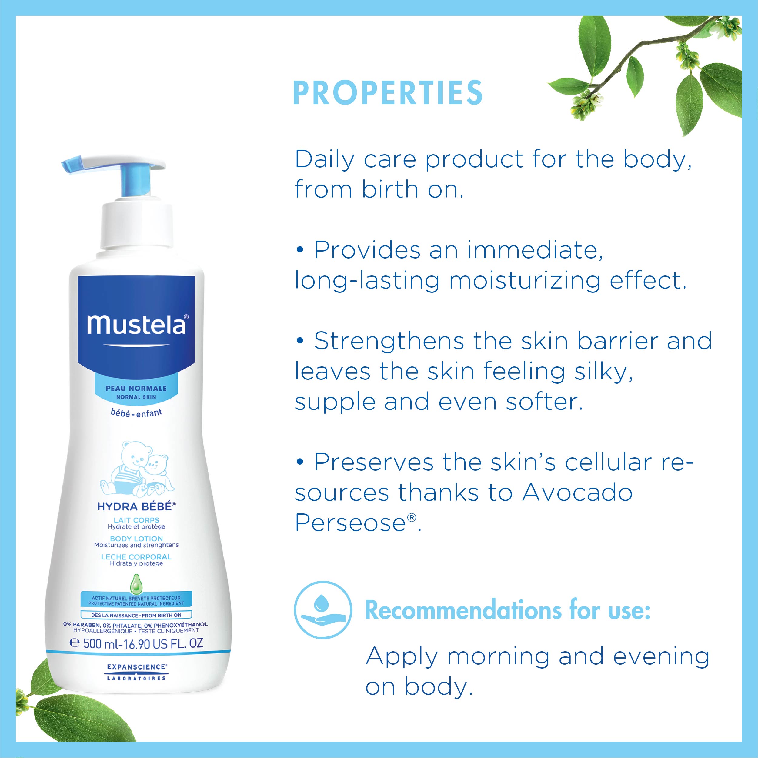 mustela hydra bebe 500 ml