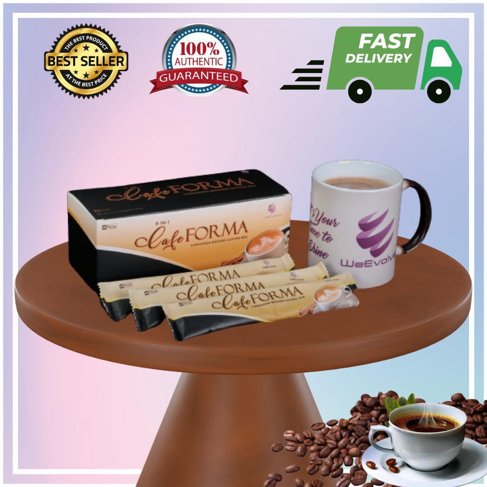 GLOWMOTION Cafe Forma 100 Organic Cinnamon Brown Coffee Mix 21g x 10