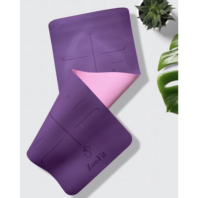 ZooFit Premium TPE thick Yoga Mat 6mm - Non-slip, Two-tone, Eco-friendly &  FREE BAG & STRAP