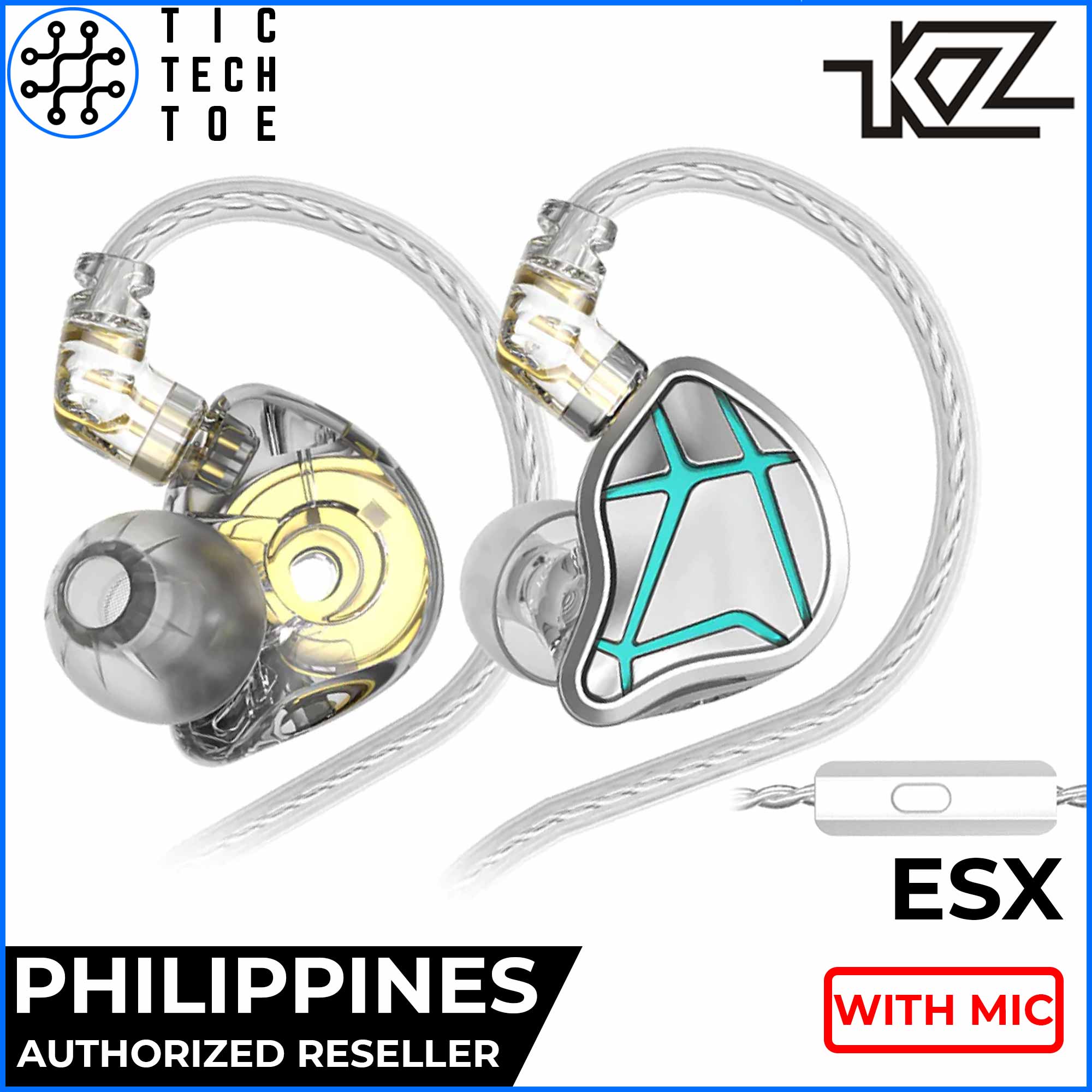 KZ ESX Special Edition Dynamic Driver HiFi Earphones with Mic | Lazada PH