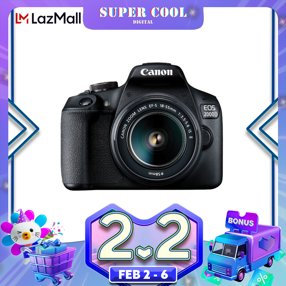 Canon EOS 2000D Kit + EF-S 18-55 is II (International Model)