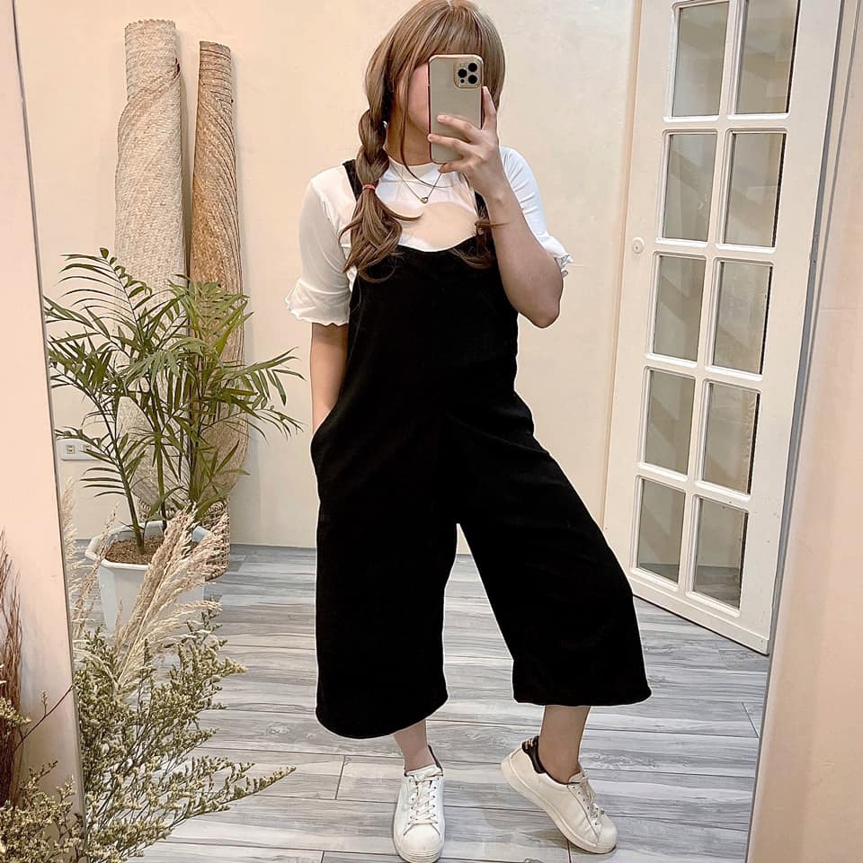 [READY STOCK] Korean style cotton blend summer rompers sleeveless casual  jumpsuit long pants women’s fashion