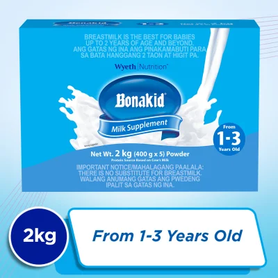 Wyeth® BONAKID® Stage 3 Powdered Milk Drink for Children 1 to 3 years old, Sachet in Box, 2kg (400g x 5)
