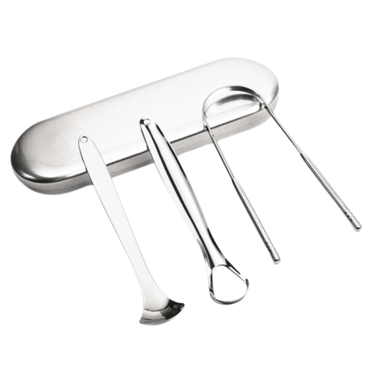 3Pcs Stainless Steel Tongue Scraper Metal Tongue Scraper Eliminate Bad