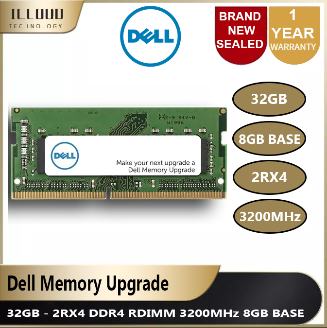 Memory 32GB DDR4-3200MHz RDIMM 2Rx4 (8Gb)