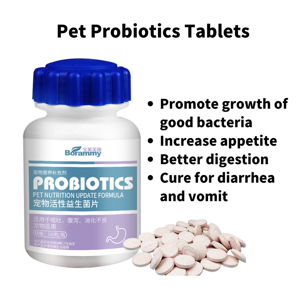 180 Pcs Pet Trace Elements Tablets Pet Active Probiotics Tablets Pet