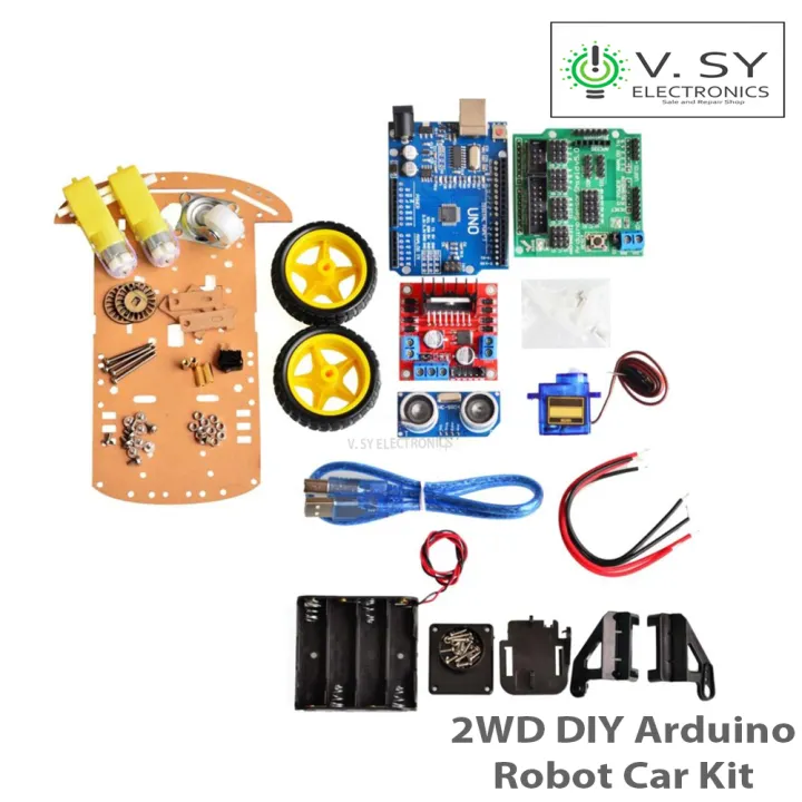 2wd obstacle avoiding robot