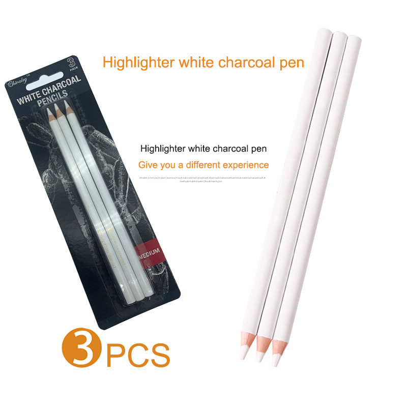 Bianyo White Charcoal Pencils | 3pcs Set