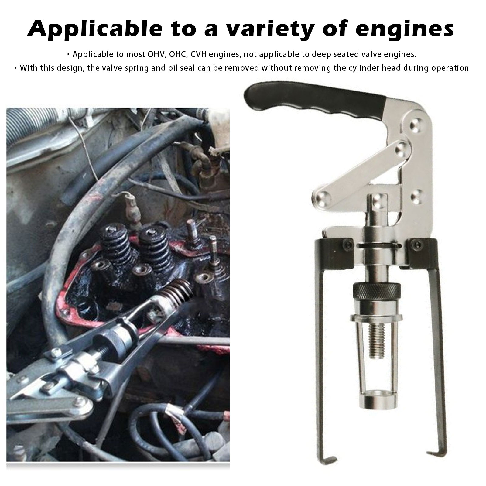 Universal Overhead Valve Spring Compressor Remover Installer Tool For