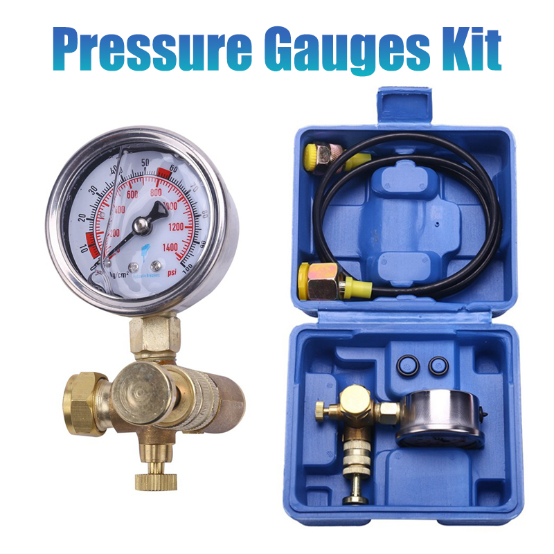 Pressure Gauges Kit Nitrogen Gas Charging Hydraulic Breaker Hammer
