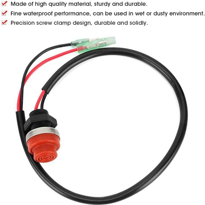 Universal Boat Outboard Engine Motor Start Kill Switch Keyless Push Button , Applicable to All for Yamaha Ships