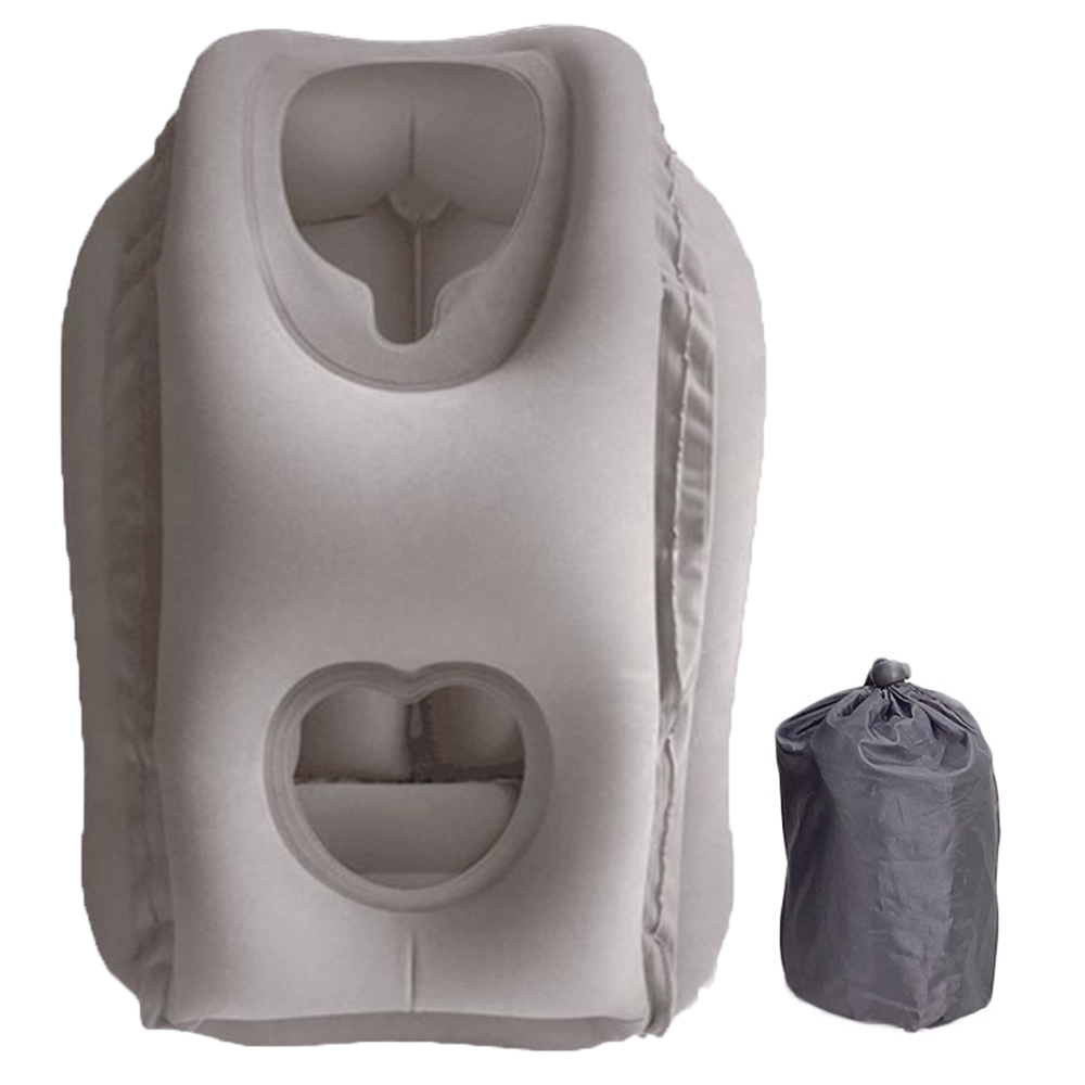 Inflatable Travel Neck Pillow - Portable Air Cushion For Flight & Rest Support