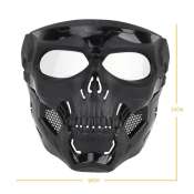OutFlety Tactical Full Face Skull Skeleton Mask with Mesh Eye Protection For CS Game Hunting etc