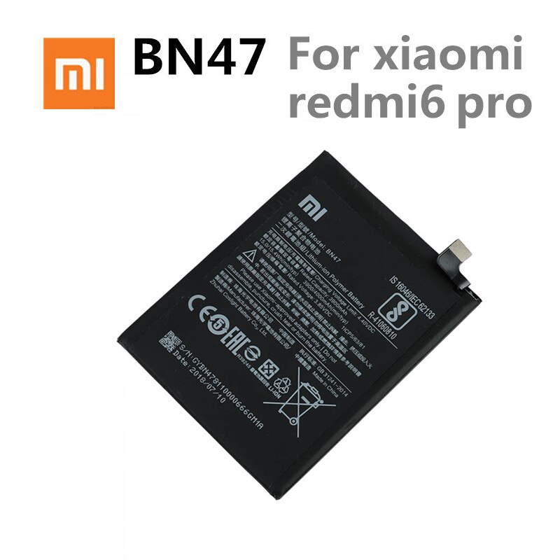 Battery For Xiaomi Mi A2 Lite Redmi 6 Pro Model Bn47 Original Quality And Capacity 3900mah Lazada Ph