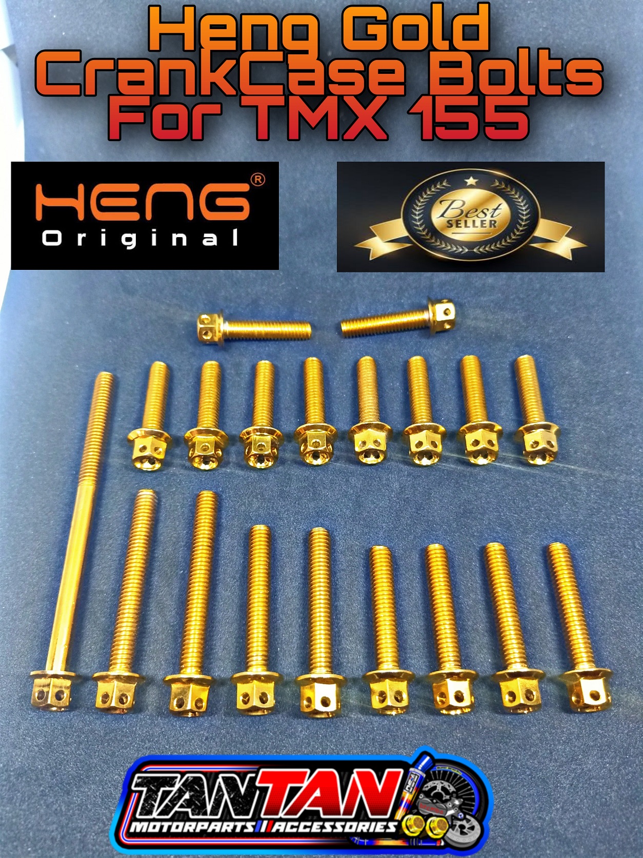 HENG GOLD CRANKCASE BOLTS SET FOR TMX 155 (THAILAND ORIGINAL) Lazada PH