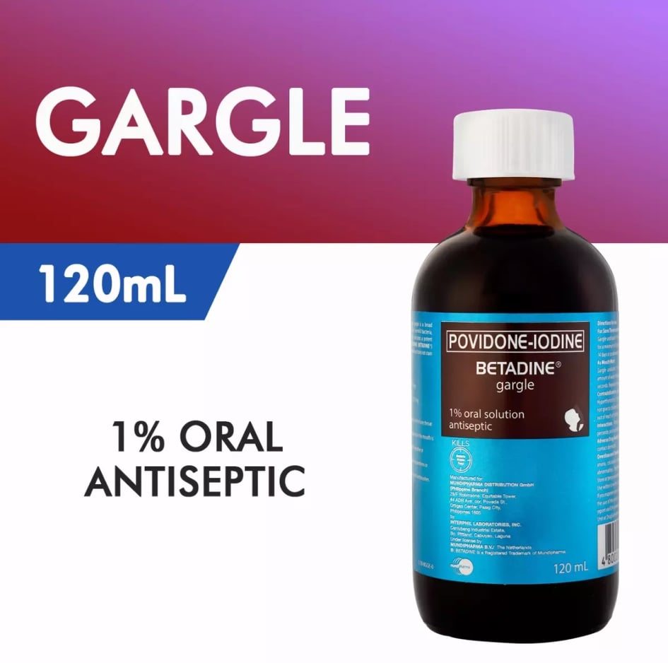 PovidoneIodine (BETADINE®) Gargle 120mL Lazada PH