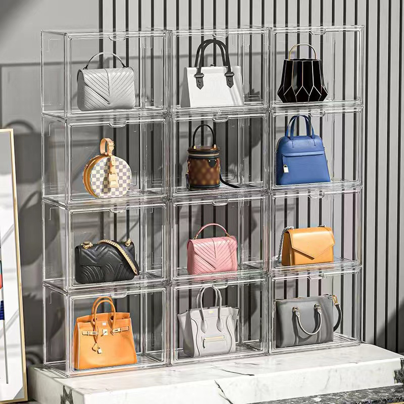 Handbag Storage Organizer For Closet, Display Case For Handbag Purse,  Stackable Dustproof Storage Organizer For Clutch, Wallet, Book, Toys  Organization And Display, Home Storage - Temu Belgium