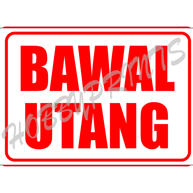 Laminated Signages Bawal Utang Signage Sign Boards Lazada Ph 7069