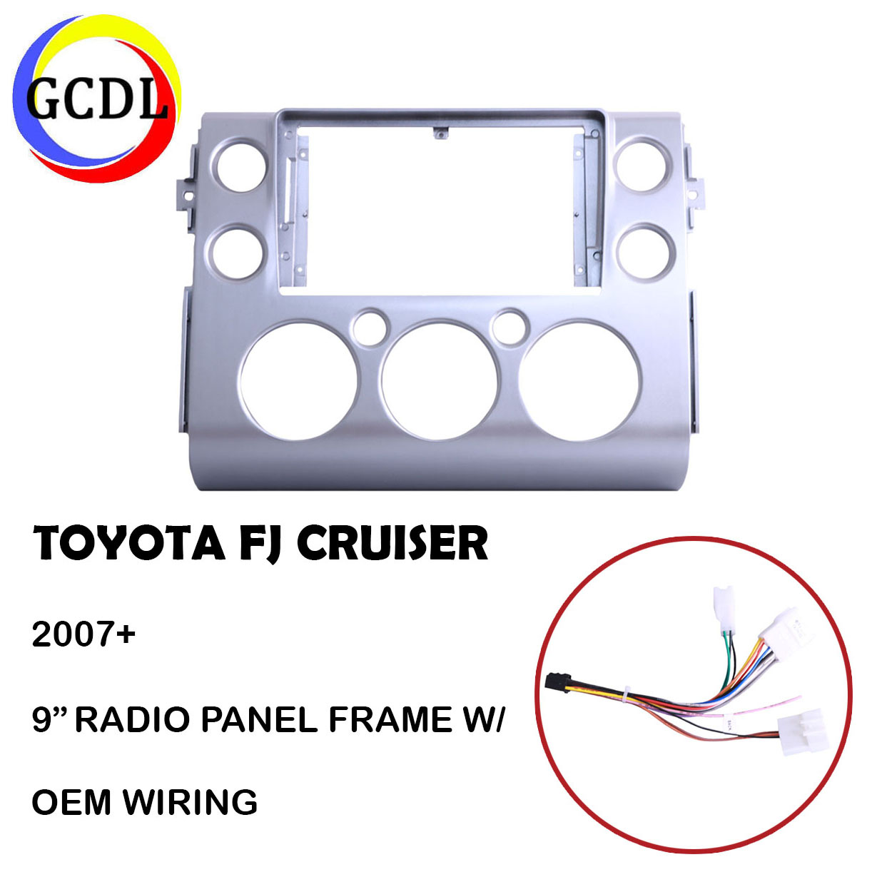 9 inch Car Dash Mounting Kits Stereo Panel For Toyota FJ Cruiser 2007