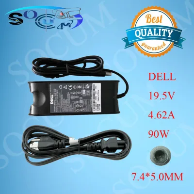 Laptop Charger Adapter for Dell 19.5V 4.62A (Black)