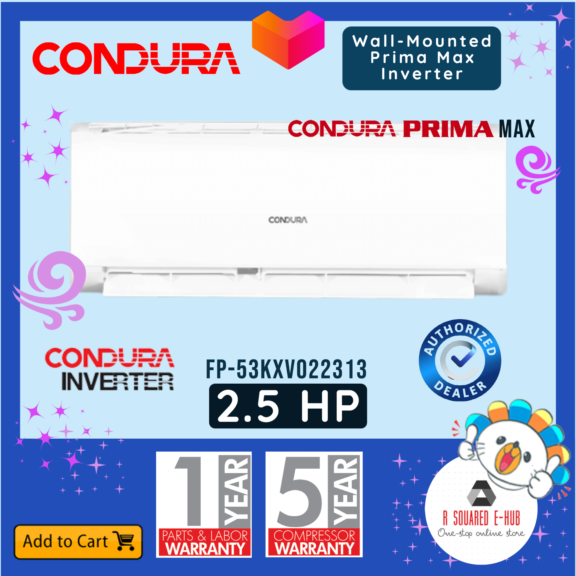 Condura Wall Mounted Prima Max Inverter Aircon Hp Fp Kxv