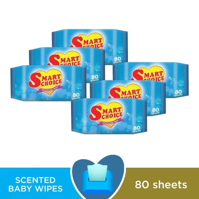 Smart Choice Scented Baby Wipes 80s (6 Packs)
