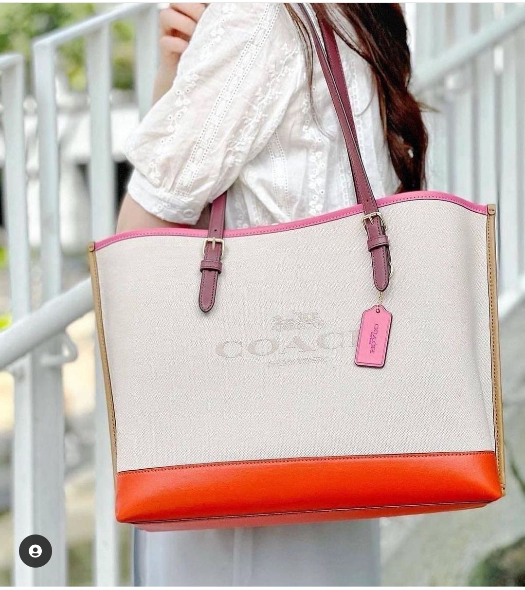 Coach mollie discount tote colorblock