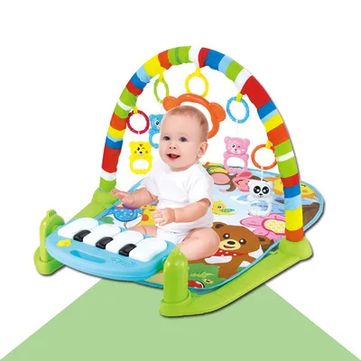 【Discount】Baby Music Rack Play Mat with Piano Keyboard Early Education Gym Crawling Game Pad Toy