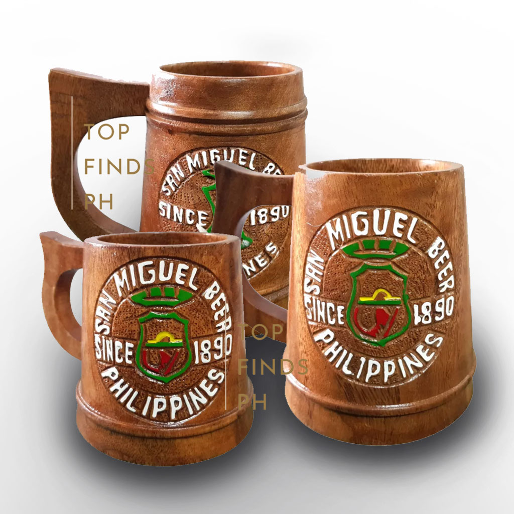 Wood Beer Mug Carved Wooden Hand Crafted philippine toy Souvenir