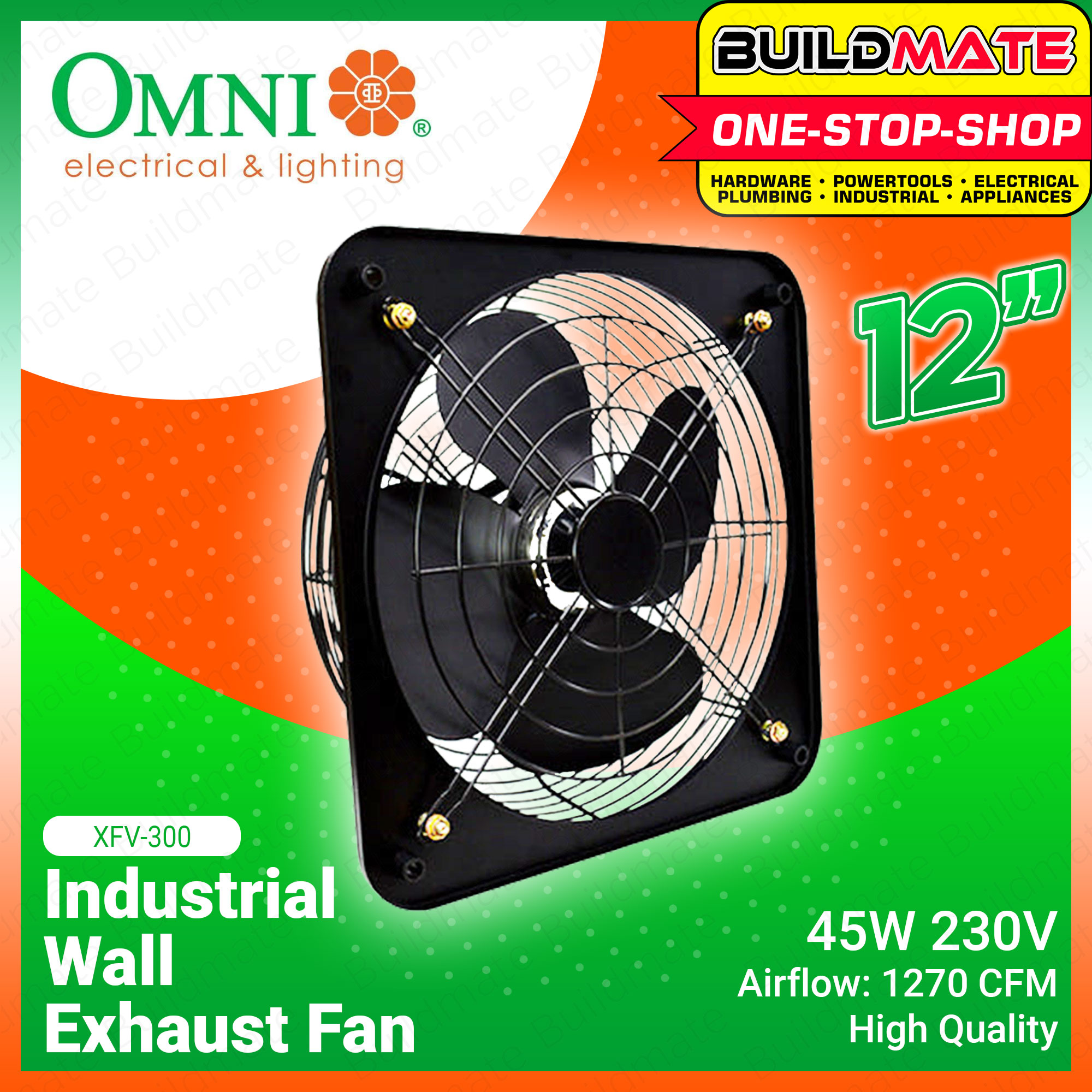 OMNI INDUSTRIAL Metal Body Exhaust Fan Ventilator Air Circulator 12   3999ed695409d9b53955a95ee830ddde 