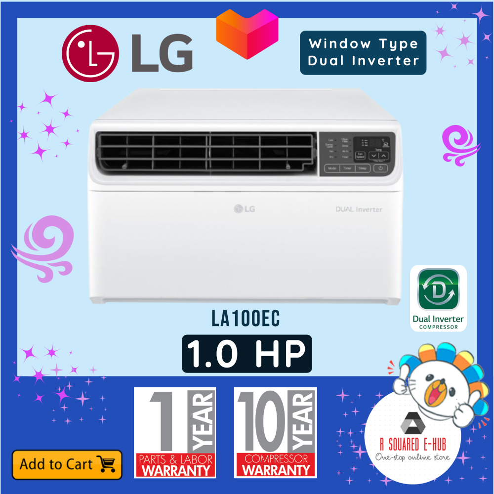 LG DUAL Inverter Smart Window Air Conditioner, Ultra Quiet Operation
