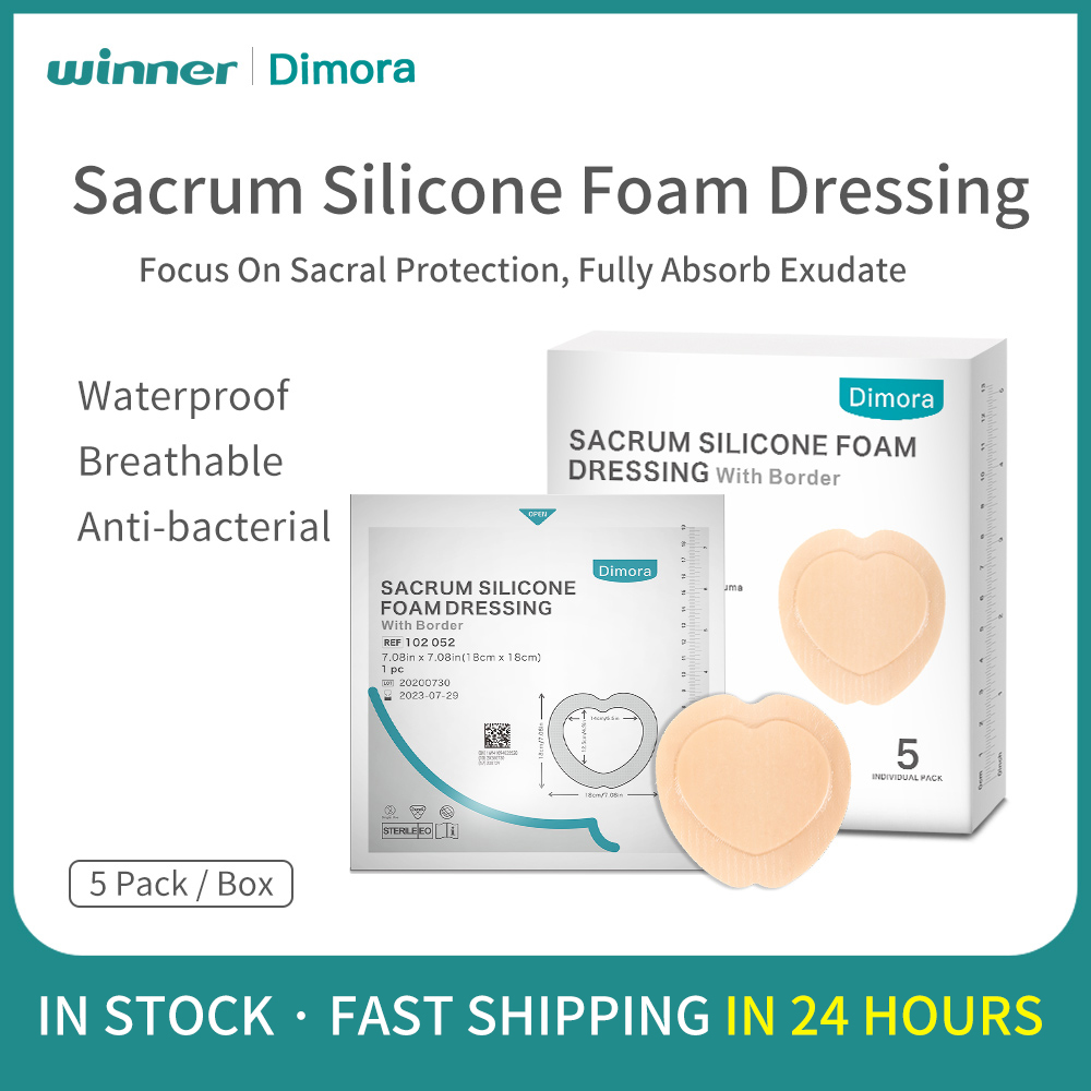 Winner Silicone Sacrum Foam Dressing with Border Adhesive Waterproof ...